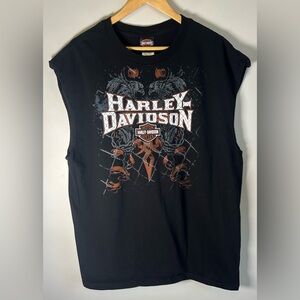 Harley Davidson Mens Black Sleeveless Shirt Size 2XL Kitchener, Ontario 2011 EUC